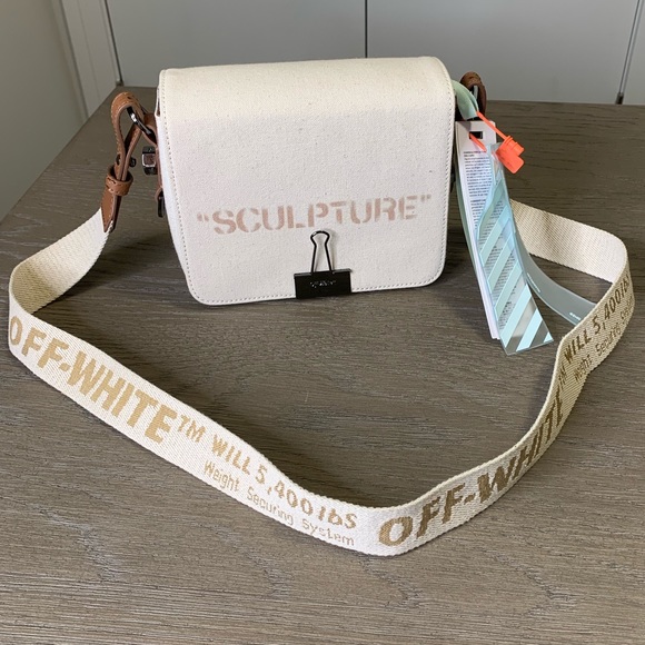 OFF-WHITE Sculpture Biege Cream Crosbody Bag - Picture 2 of 8